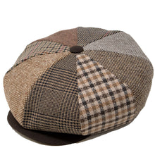 Load image into Gallery viewer, PATCHWORK TWEED EIGHT-PIECE CAP
